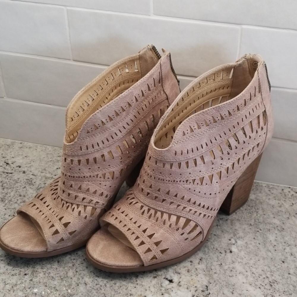 Open toed ankle boot